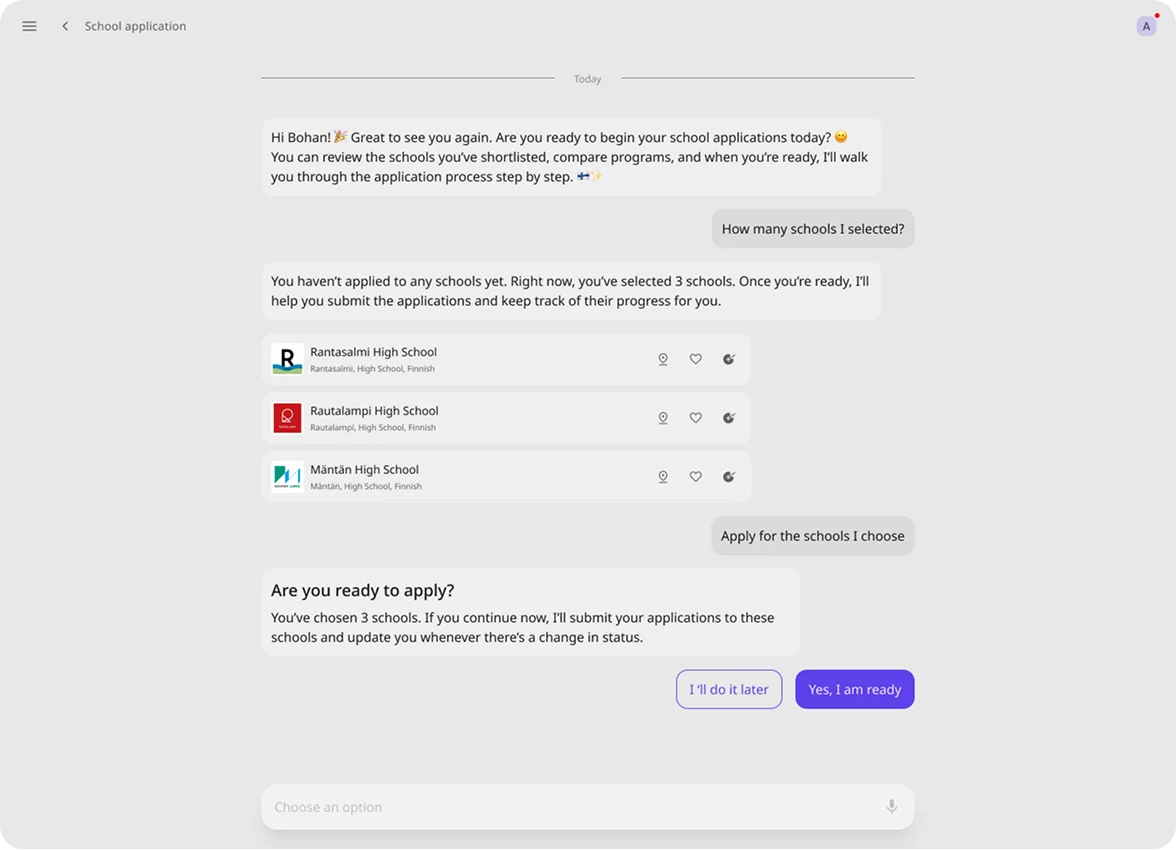 AI agent interface requesting user confirmation before applying changes.